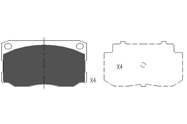 KAVO PARTS Piduriklotsi komplekt,ketaspidur BP-3051